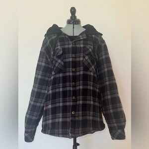 Carhartt style plaid button up jacket